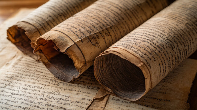 Vector ancient scrolls