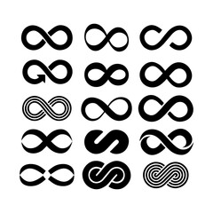 infinity symbol isolated on white