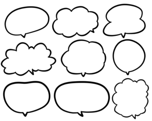 ポップな漫画ふきだしセット