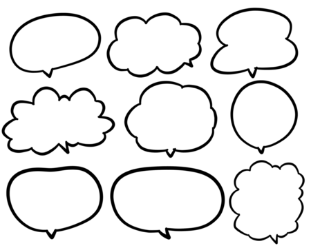 ポップな漫画ふきだしセット