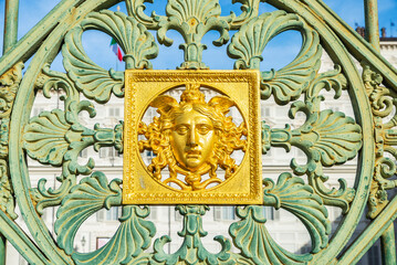 Railing of the Palazzo Reale, Turin or Torino, Piedmont, Italy
