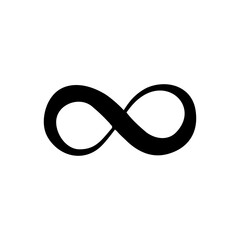 infinity symbol isolated on white