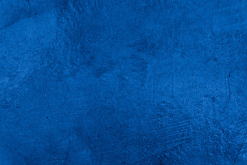 Old wall pattern texture cement blue dark abstract  blue color design are light with black gradient background.