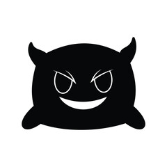 Monster pillow pet, red penetrating Japanese anime eyes.