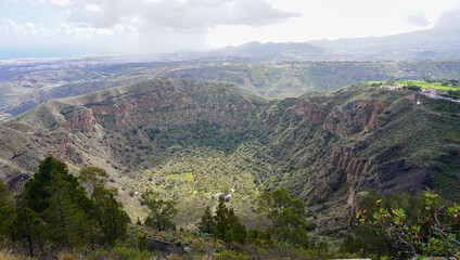 Naklejka premium Pico de Bandama view, Gran Canaria 