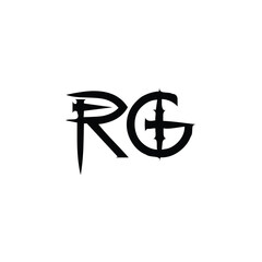 RG monogram logo design letter text name symbol monochrome logotype alphabet character simple logo