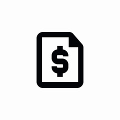 financial document icon sign vector