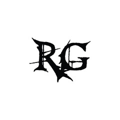 RG monogram logo design letter text name symbol monochrome logotype alphabet character simple logo