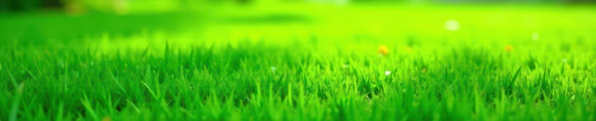 Fototapeta premium Lush green lawn, vibrant emerald hue, perfectly manicured , green, aesthetic