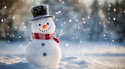 Obraz premium snowman in the snow
