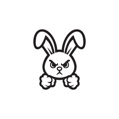 Rabbit head mascot template