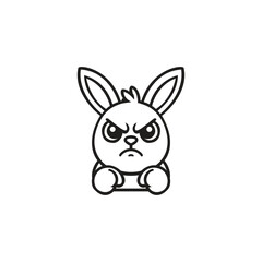 Rabbit head mascot template