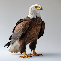 An Eagle Isolated on a White Background