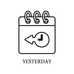 Icon a yesterday, isolated against a clean background.