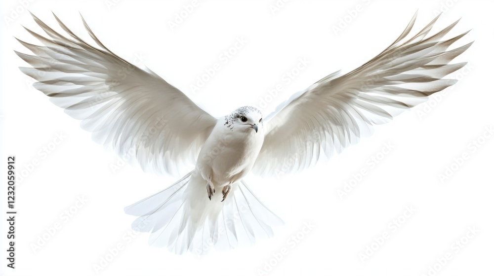 Sticker White Bird in Flight