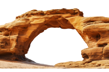 sandstone arch isolated on white transparent background