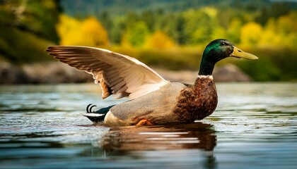 Obraz premium mallard wild duck scient. name Anas platyrhynchos bird animal, A