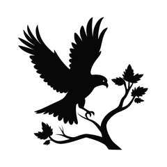 silhouette of a bird vector illustration