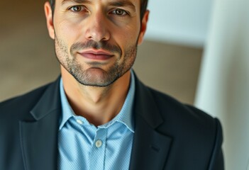 Obraz premium Portrait of a stylish man with a calm expression