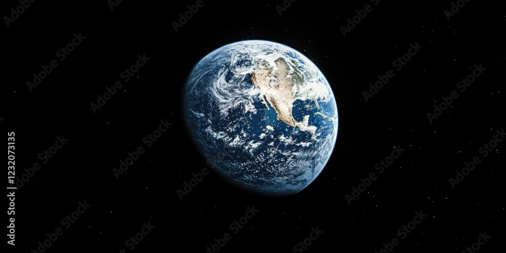 Canvas Prints earth view from space