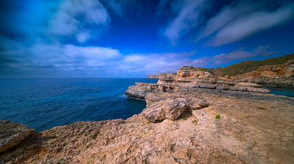 Cala S'Almunia, Santany&iacute;, Mediterranean Sea, Mallorca, Islas Baleares, Spain, Europe