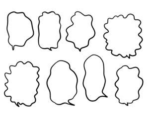 ふにゃふにゃな漫画ふきだしセット