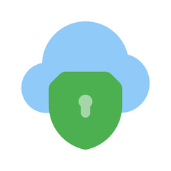 secure data flat icon