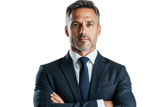 Professional businessman portrait office setting high-quality image studio environment direct view confidence and leadership concept