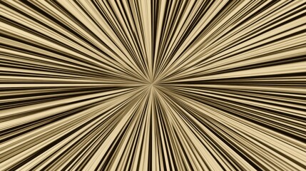 Obraz premium Abstract beige and brown radial lines converge at a central point, creating a dynamic and energetic visual effect. The image features a burst pattern