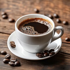 Obraz premium cup of coffee with beans