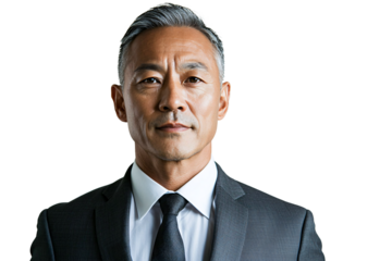 Confident business professional portrait studio setting photography indoors eye-level leadership and authority representation