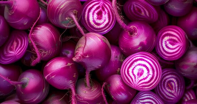 purple beets striped vibrant fresh organic unique pattern natural healthy vegetable texture