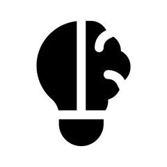 brainstorming glyph icon