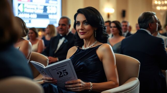 Elegance shines at a gala event with an evening of sophisticated entertainment and stylish attendees in a luxurious venue