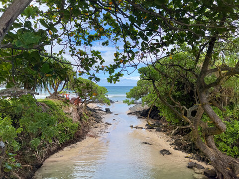 The Island of Maui offers with one of the beaches at the east region with the Koki beach a beautiful piece of nature
