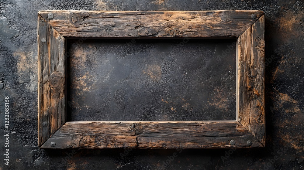 Poster rustic wooden frame with a weathered distressed texture perfect for showcasing artwork photography o