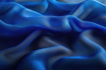 Obraz premium Blue Fabric Close Up