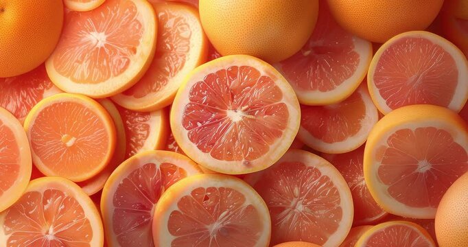 fresh grapefruit slices close-up vibrant pink citrus juicy organic natural texture background