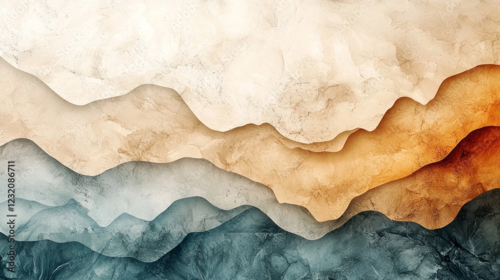 Aufkleber soft layers of rich muted colors blend seamlessly, evoking a tranquil and calming ambiance. this abs