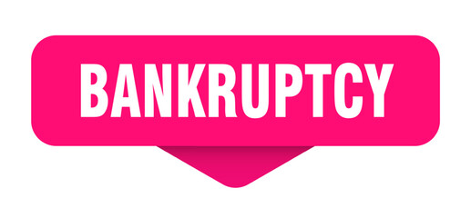 bankruptcy sticker. bankruptcy sign on transparent background
