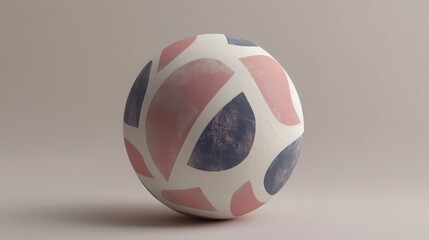 Minimalist Tennis Ball Features Geometric Patterns in a Modern Composition Showcasing Art and Sports