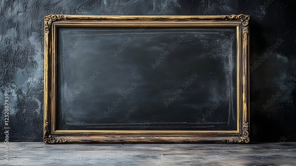 Aufkleber vintage grunge chalkboard frame background for presentations designs and educational concepts retro 