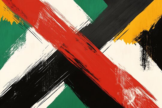 Abstract Brushstroke Design in Vibrant Colors