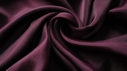 Obraz premium A festive backdrop of iridescent velvety fabric in deep red and burgundy tones, gleaming with a smooth, glossy texture that catches the light.