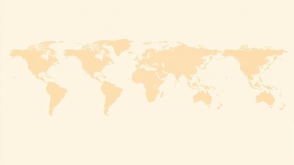 Beige world map illustration, pixelated style, on a cream background. Simple and clean design, suitable for educational or informational purposes
