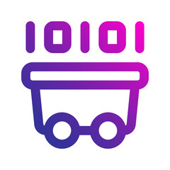 data mining gradient icon