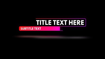 Colorful Neon Glowing Clean Gradient Lower Third