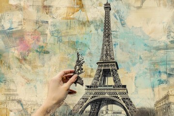 Eiffel Tower Abstract Art