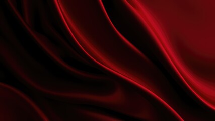 Fototapeta premium Red curtain background, Luxurious Red Silk Fabric with Elegant Folds