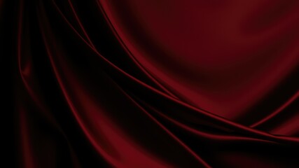 Obraz premium Red curtain background, Luxurious Red Silk Fabric with Elegant Folds